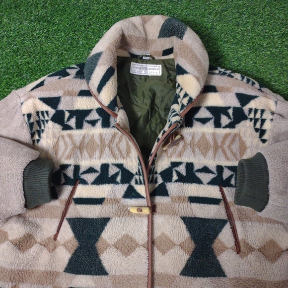 VTG 80S 90S BLANKET COAT MAGGIE LAWRENCE COLLECTION ARIZONA AZTEC WESTERN COAT - Picture 2 of 9